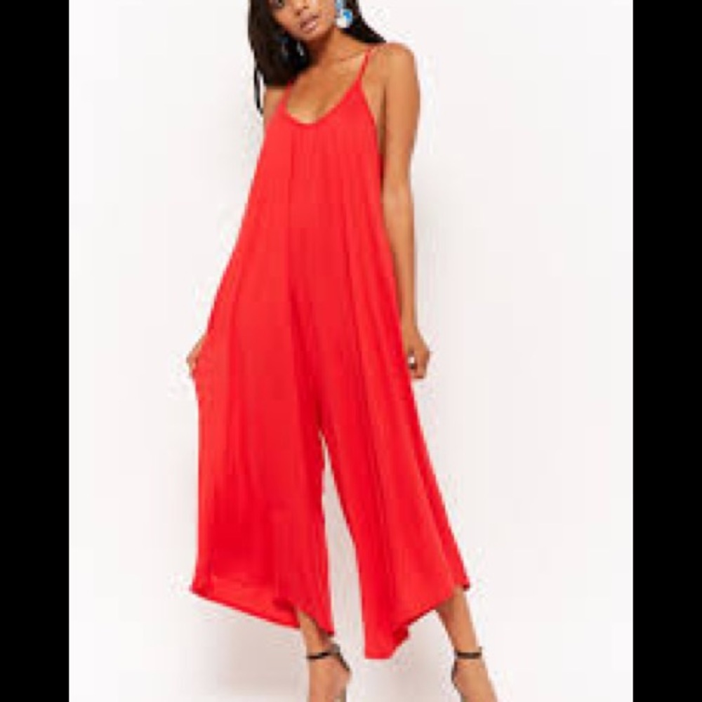 Wide leg jumpsuit Red